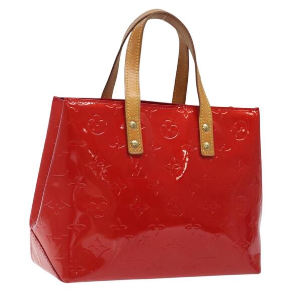 LOUIS VUITTON Monogram Vernis Reade PM Hand Bag Red Rouge M91088 - Picture 1 of 16